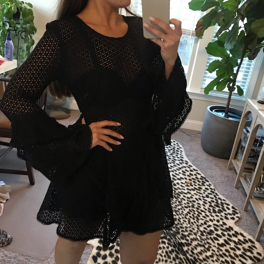 Black Dress with bell sleeves